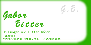 gabor bitter business card